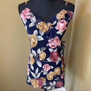 Victoria’s secret intimate lingerie pj’s floral blue pink loungewear nighty XS